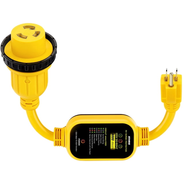 Adaptador para RV Kohree de 30 amperios a 110 V con protección contra sobretensiones de 8000 J