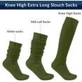 thumbnail image 4 of 1Pair Slouch Socks Women Knit Knee High Boot Long Sock Cotton Tube Scrunch Sock for Women, 4 of 8