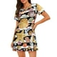 thumbnail image 1 of Fotbe Sea Shell Bata de Dormir para Mujer con Estampado, Camisón de Algodón de Manga Corta, Ropa de Dormir Casual, 1 of 6