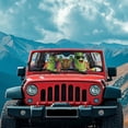 thumbnail image 3 of Yuyamidu Funny Cucumber Windshield Sun Shade Dog Sun Visor Heat Shield for Jeep Wrangler JL Gladiator JT 2/4 Door Keep Vehicle Cool, 3 of 7