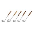 thumbnail image 1 of pcs Soup Ladle & Spoon with Hole Set, Stainless Steel Kitchen Ladles with Natural Bamboo Handle for Hot Pot Cooking Ladle, 1 of 5