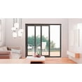 thumbnail image 6 of Patio Exterior Metal-Plastic Sliding Doors / Patio 8166 Matte Black 72" x 80" Right active door / Tempered Clear Glass Bypass Door, 6 of 7