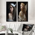 thumbnail image 1 of Designart "Renaissance Ange Célébration de l'Innocence IV" Femme de Mode Encadré d'Art Mural Ensemble de 2 - Glam Blanc Encadré d'Art Mural Ensemble de 2, 1 of 6