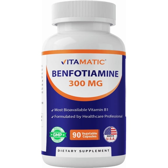 Vitamatic Benfotiamine 300 mg 90 Veg Capsules