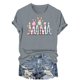 thumbnail image 4 of Mujeres Manga Corta de Verano Tops Día de San Valentín Impreso Cuello Redondo, Camisa de Moda Casual Blusa, 4 of 6
