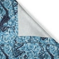 thumbnail image 6 of Ambesonne Sealife Grommet Curtain, Ocean Mosaic Pattern, 50" x 63", Navy Turquoise, 6 of 6