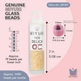 thumbnail image 3 of Miyuki Delica Seed Beads – Size 11/0 (1.6 mm), DB1287, Matte Transparent Crystal Ivory Luster, 7.2 g, Approx. 1440 Beads, 3 of 7