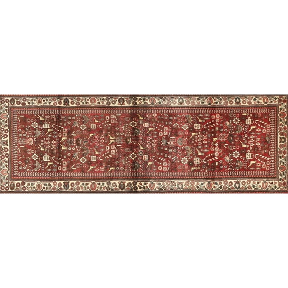 Ahgly Company Machine Washable Indoor Rectangle Traditional Tomato Red Area Rugs, 6' x 9'
