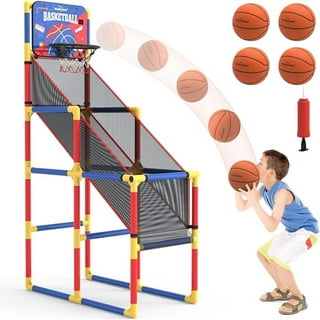 Silvergear® Retro Basket Ball Arcade Machine avec Musique | Design Rétro  Console de Basket-Ball Portable | Avec Tableau d'Affichage Automatique LED