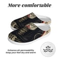 thumbnail image 6 of Goofa Gothic Skull With Roses Print Womens Mens Cotton Lightweight House Slippers , Washable Home Slippers,Indoor Comfy Bedroom Cozy Slippers-44/45, 6 of 7