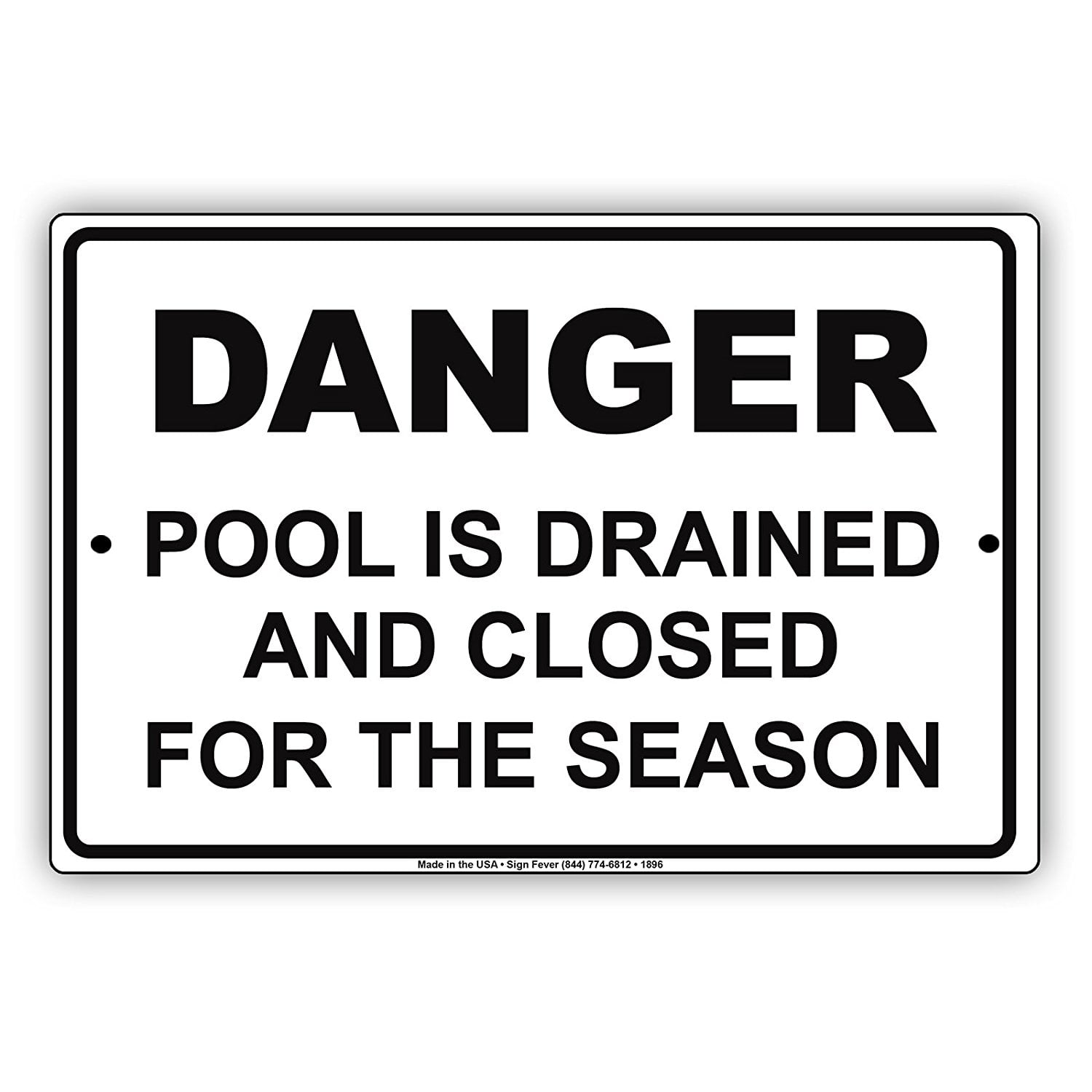 Danger Pool Is Drained And Closed For The Season Safety Restriction