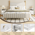 thumbnail image 6 of Brafabhome Farmhouse Wood Nightstands with 2 Drawers, Modern Bedside Table with Storage Shelf for Bedroom, Accent Side Table with Hidden Drawer for Living Room | White, 6 of 10