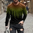 thumbnail image 1 of zanvin Hauts d'Été, Mode Homme Décontractée Chandail à Col Rond Imprimé T-Shirt à Manches Longues Blouse, 1 of 3