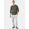 thumbnail image 4 of Athlux Men's Waffle Crewneck Pullover with Long Sleeves, Size S-3XL, 4 of 5