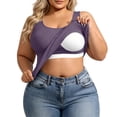 thumbnail image 2 of Homenesgenics Plus Size Tank Tops for Women with Built in Bra Ribbed Round-Neck Sleeveless Top,Tank Tops for Women under $5, 2 of 7