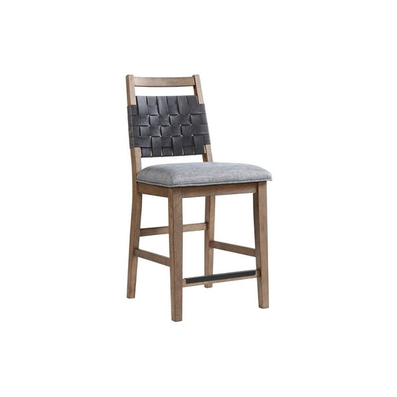 Intercon Bar Stool, Woven Back in Weathered Chestnut (Set of 2)