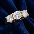 thumbnail image 3 of Pompeii 3 1/2ct Diamond 3-Stone 14k Yellow Gold Engagement Ring Lab Grown (GH,VS2), 3 of 4