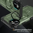thumbnail image 5 of for iPhone 16 Plus Case Magnetic with Camera Ring Kickstand, Slim Shockproof Military Protecive Wireless Charging Phone Cover Case Compatible with iPhone 16 Plus, Armygreen, 5 of 7