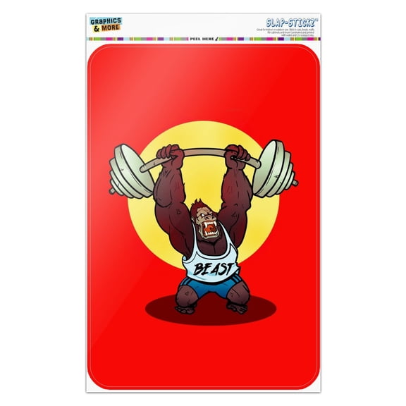 Gym Beast Lifting Weights Weightlifting Strength Training Home Business Office Sign
