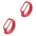 thumbnail image 2 of braveheart Replacement Strap Skin-friendly Wear-resistant Smart Wrist Strap Sport Bracelet Easy Installment Replacement for Mi 3 Red 2Set, 2 of 6