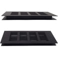 thumbnail image 3 of 4 Pcs Cache-Ventilation Rectangulaire en Alliage d'Aluminium Noir pour Armoire à Chaussures, 3 of 5
