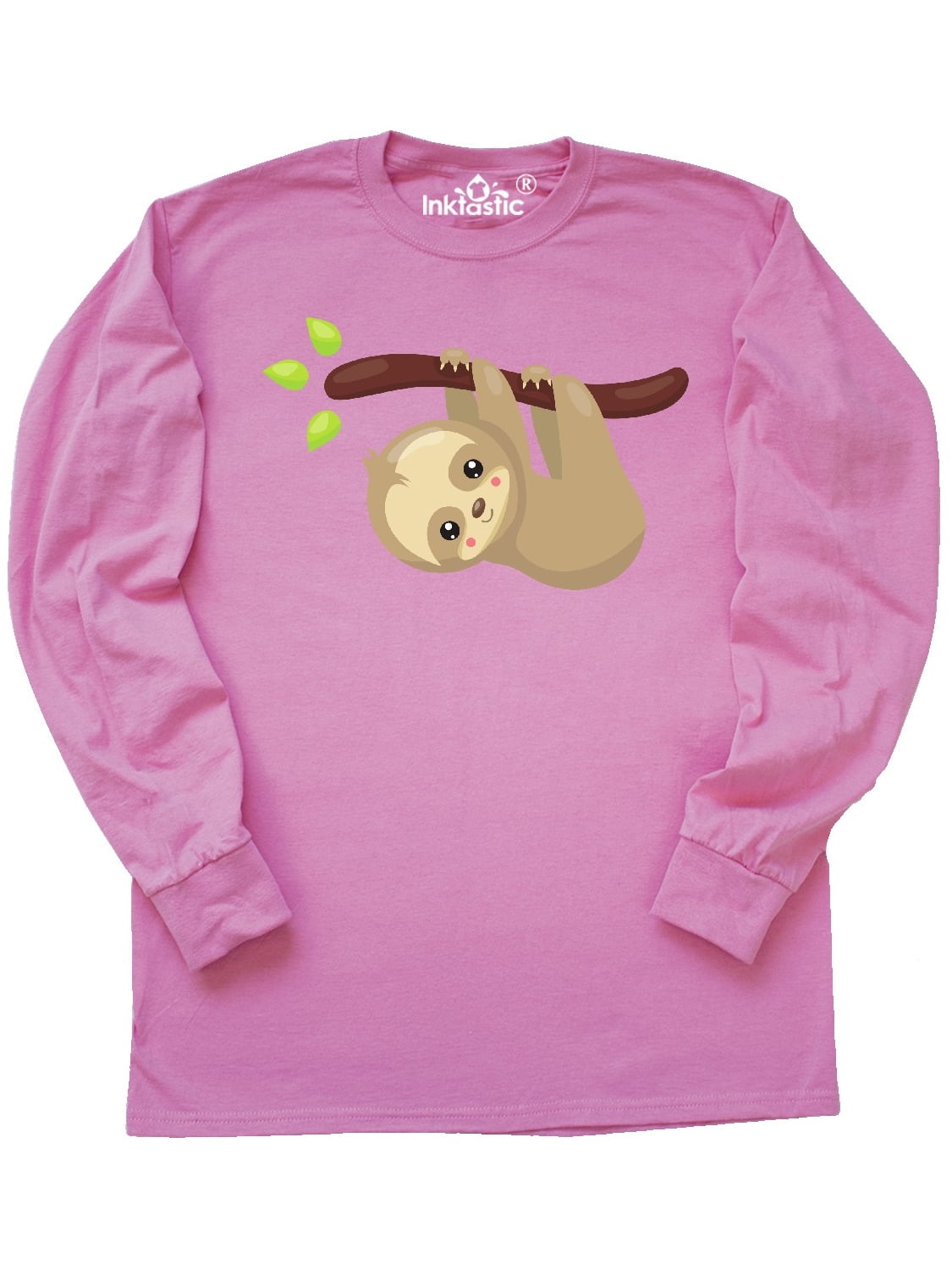 Sloth Hanging On Tree Branch Newborn Kids Long Sleeve Bodysuit Jumpsuit