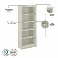 thumbnail image 2 of Pemberly Row Tall 5 Shelf Bookcase in Linen White Oak - Engineered Wood, 2 of 6