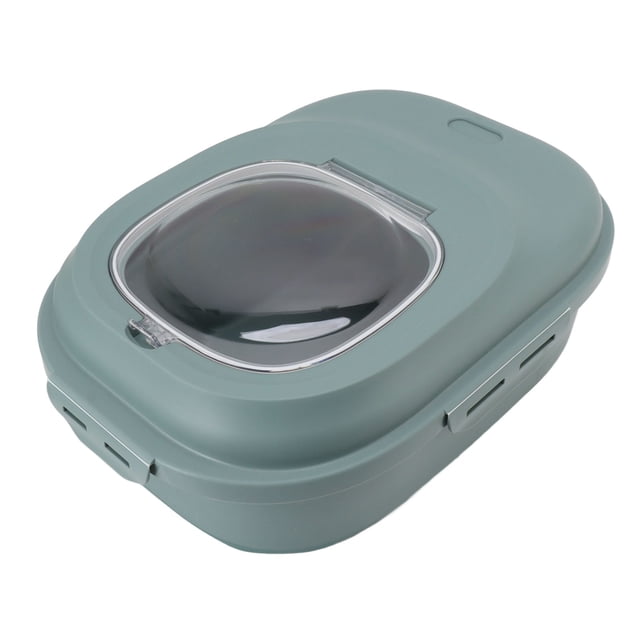 Recipiente De Almacenamiento De Alimentos De Arroz De Gran Plegable Con Taza De Medición Rueda Rodante Bin Sellable Container