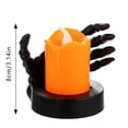 thumbnail image 3 of Halloween LED Candle Light With Glowing Skeleton Hand Battery Powered Flameless Tea Lights For Party (Includes 3 LR130 Button Batteries), 3 of 9