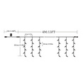 thumbnail image 3 of BallsFHK Icicle String Lights, 13 Ft Icicle String Lights, 120 LED Icicle Curtain Lights For Bedroom Party Wedding Xmas Holiday Light Decorations, 3 of 4
