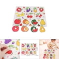 thumbnail image 4 of Knob Wooden Puzzle Jigsaw Knob Toy Cognitivo De Para Niños Con Un Patrón De Fruta Animal Número Para Mejorar El Pensamiento Espacial Y La Capacidad Cognitiva, 4 of 7