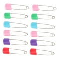thumbnail image 4 of KONTONTY 12Pcs Safety Pins for Reusable Diapers Baby Boy Assorted Color Hard Plastic Traditional Style, 4 of 8