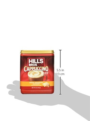 Hills Bros. Instant Cappuccino Mix, White Chocolate Caramel, 16 oz (Pack of  1)