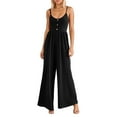 thumbnail image 1 of Mono sin mangas y con pernera ancha para mujer: traje pantalón informal para el día a día y actividades al aire libre en verano/otoño, 1 of 5
