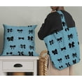 thumbnail image 5 of Soimoi Blue Poly Georgette Fabric Bow & Dots Print Fabric by Yard 52 Inch Wide, 5 of 5
