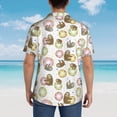 thumbnail image 6 of Daiia Donut Sloth Hawaiian Shirt for Men Gentle Cotton Regular Short Sleeve Casual-Medium, 6 of 9