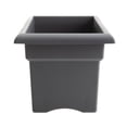 thumbnail image 4 of Bloem Veranda 26" Rectangular Plastic Deck Box Planter - UV-Resistant, Indoor/Outdoor, Charcoal, 4 of 6