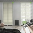 thumbnail image 2 of Yoolax Motorized Zebra Blinds Remote Control Window Shades Light Filtering Smart Blinds Sheer Shading Electric Blinds(80% Shading Beige,23"W x 72"H), 2 of 6