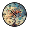 thumbnail image 2 of Voice Activated Clock with Glow Light 12 Inch Large Silent Wall Clock Battery Operated for Home Decor Colorful Flower Tree, 2 of 8