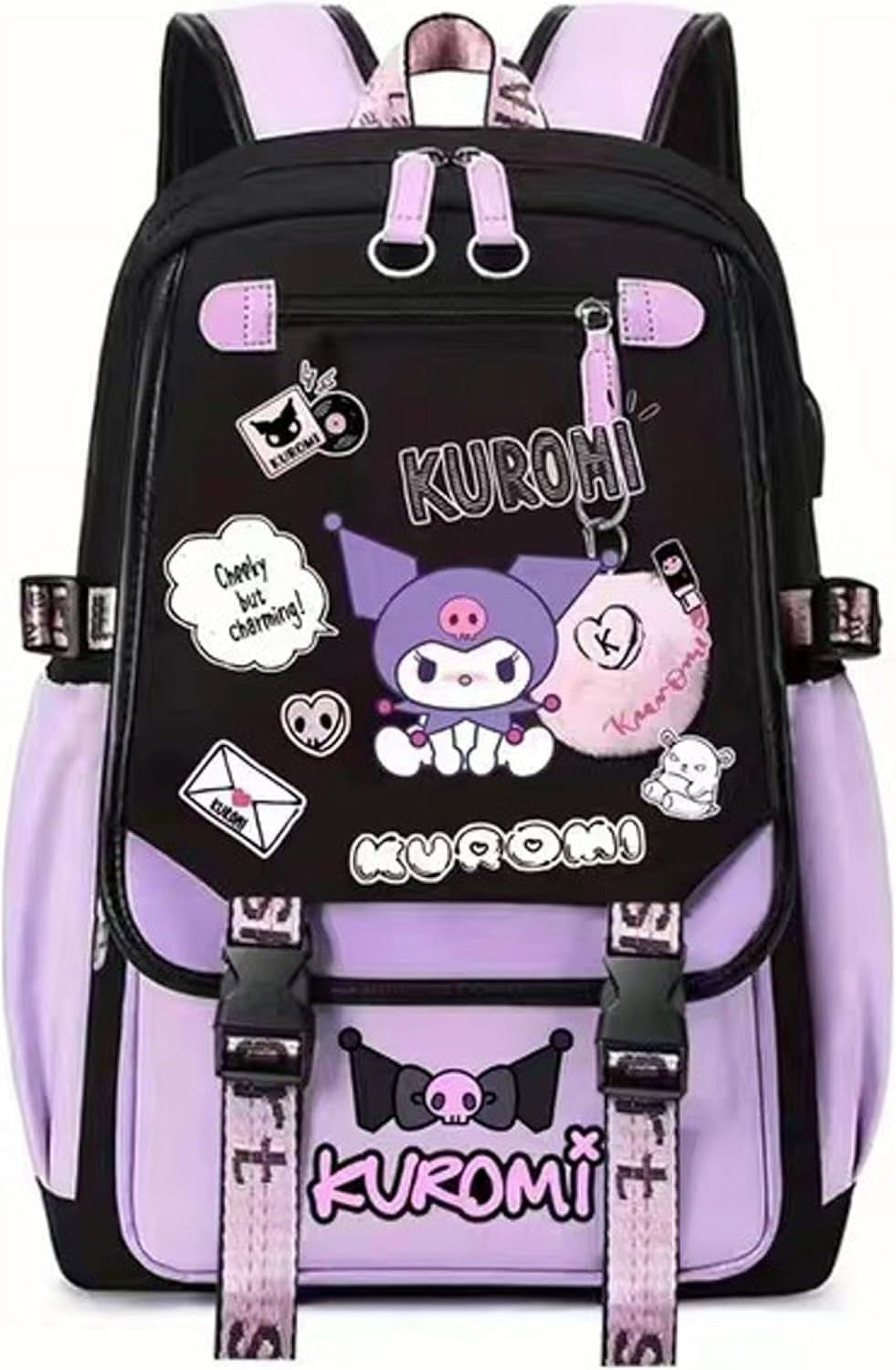 Kuromi Backpack Anime Laptop Travel Backpack Cute Cartoon  display picture 3