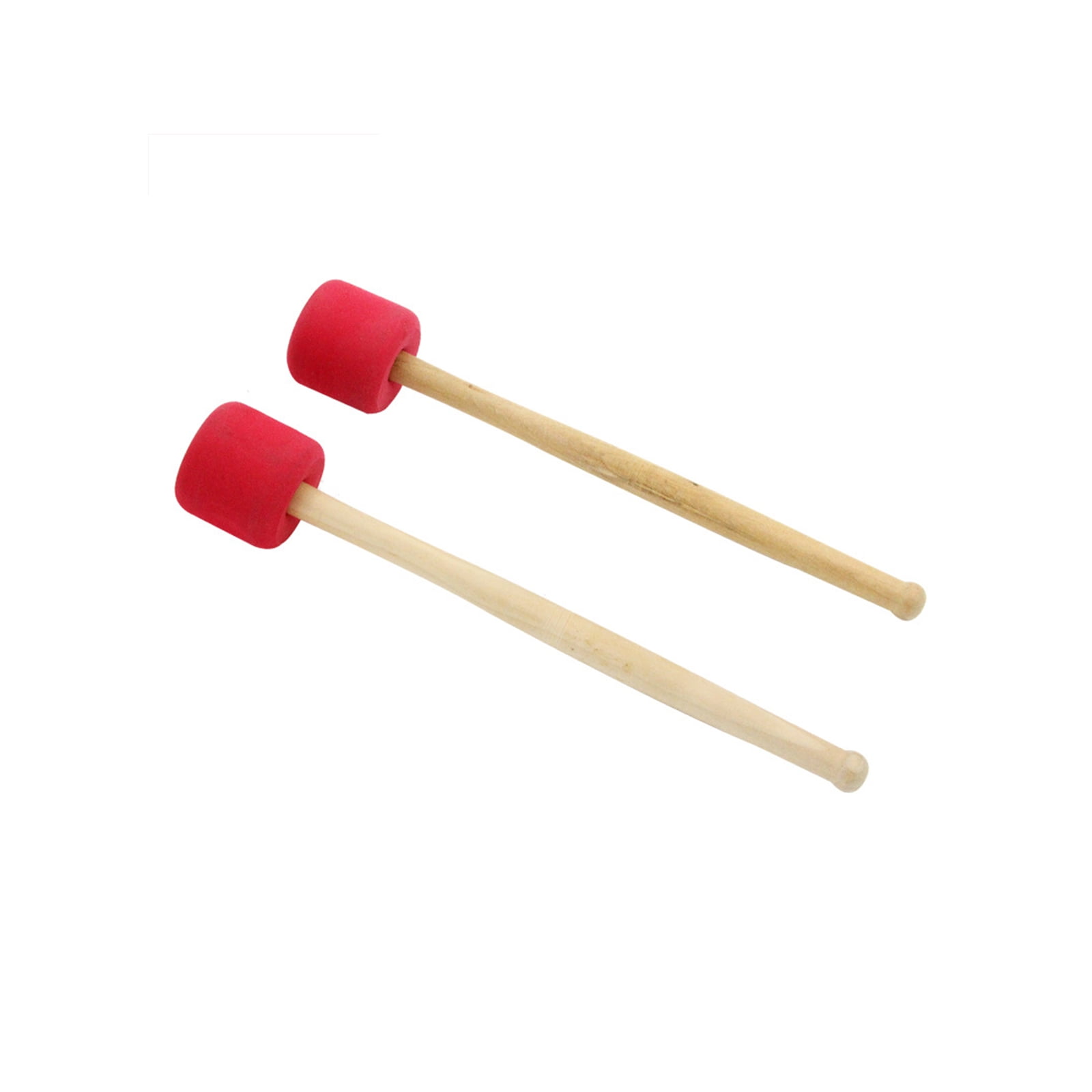 WINDLAND 4Pcs Drum Mallet Stick Foam Percussion Instrument Drumstick Mallets Wood Handle Timpani Big Hammer for Band Snare Drums