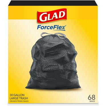 Glad ForceFlex Large Trash Bags, 30 Gallon, 68 Bags