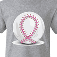 thumbnail image 4 of Inktastic Pink Breast Cancer Ribbon Baseba Youth T-Shirt, 4 of 5