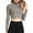 Gray, variant on Turtleneck Crop Tops for Women Long Sleeve Shirts Mock Neck Base Layer Tops