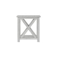 thumbnail image 4 of Benjara 1 Open Shelf Wooden End Table with X Shaped Accents- White, 4 of 8