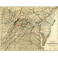 thumbnail image 2 of Vintage Maps 18x15 White Modern Wood Framed Museum Art Print Titled - Coal and Iron Railway Co and the coal and iron ore lands along its line 1882, 2 of 4