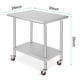 thumbnail image 5 of Yeshouse mesa de trabajo de acero inoxidable con ruedas, resistente y certificada NSF, estante inferior ajustable, ideal para cocina comercial, hoteles, garajes y preparación de alimentos, 5 of 8