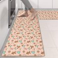 thumbnail image 2 of Kitchen Rugs Sets Of 2,Pink Christmas Gingerbread and Tree Pattern Anti Fatigue Kitchen Mat Rugs Non Slip Washable,Decorative Kitchen Floor Mats for Kitchen,Sink,Laundry,17"X47", 2 of 5