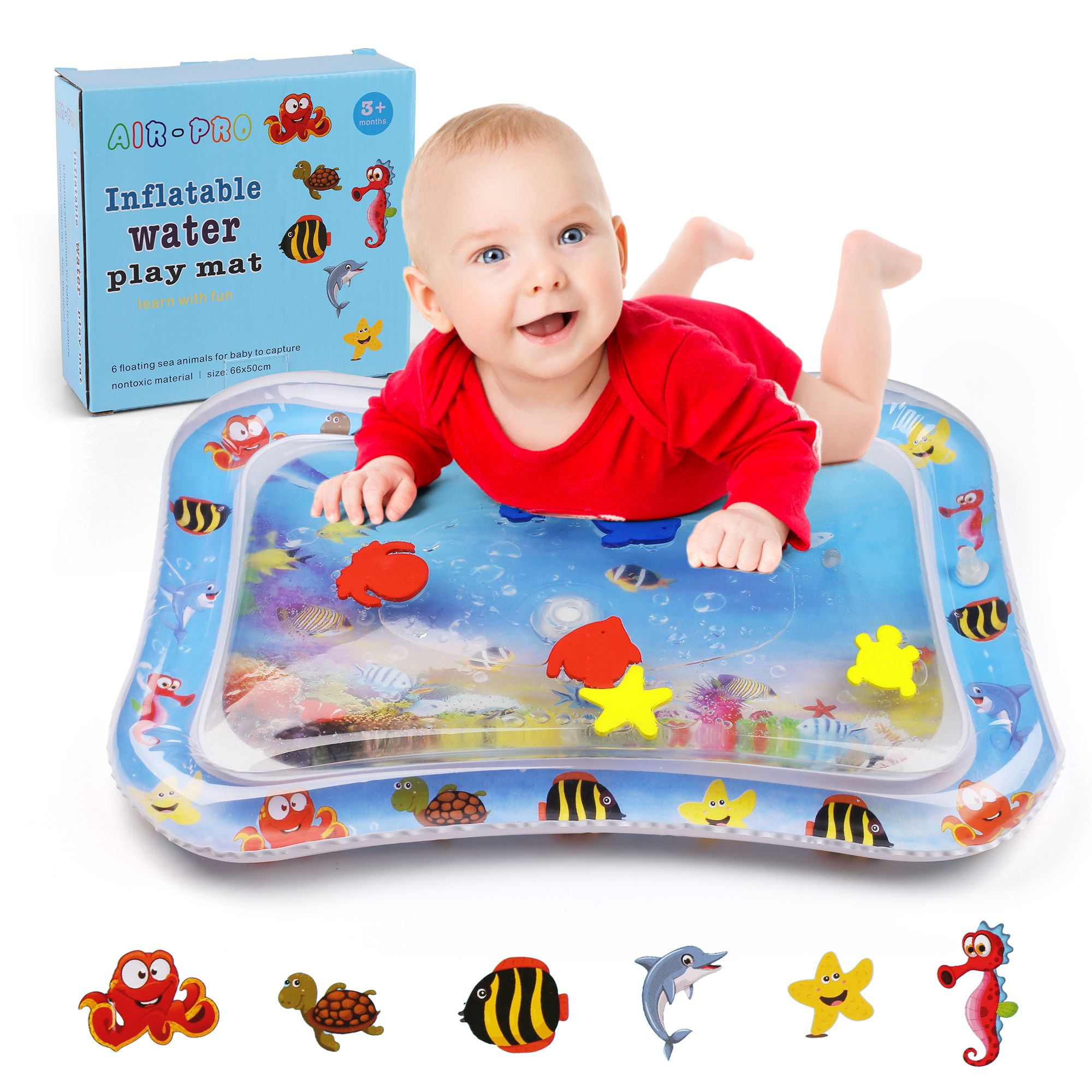 Baby Inflatable Water Play Mat Tummy Time Playmat Fun Activity Pool Cushion LY 