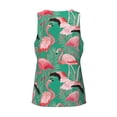 thumbnail image 5 of Fotbe Tropical Flamingo Pattern Men's Quick Dry Workout Tank Top Gym Muscle Tee Fitness Bodybuilding Sleeveless T Shirt Breathable Workout Shirt-4X-Large, 5 of 9